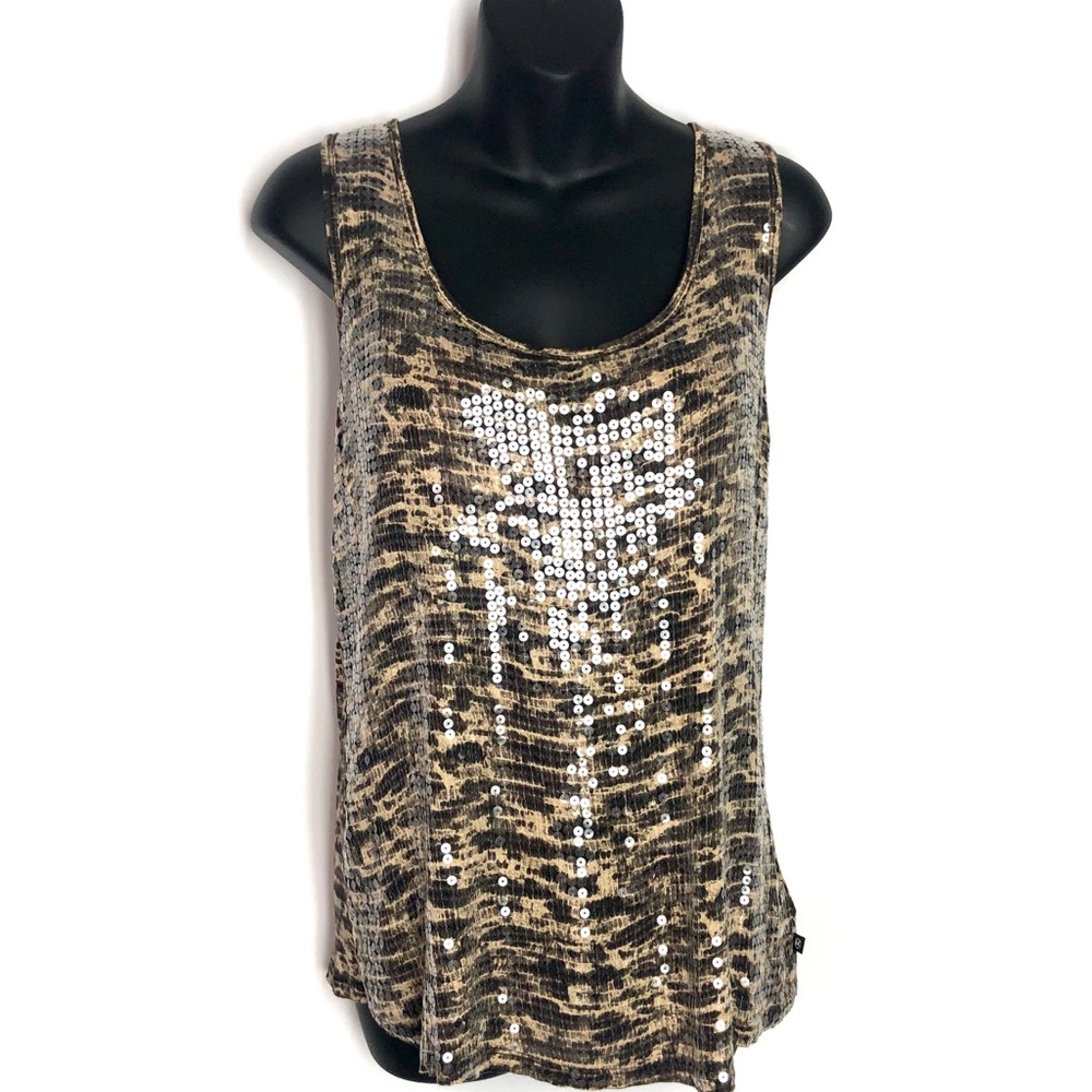 Michael Kors Sequin Tank Top Blouse Size Large